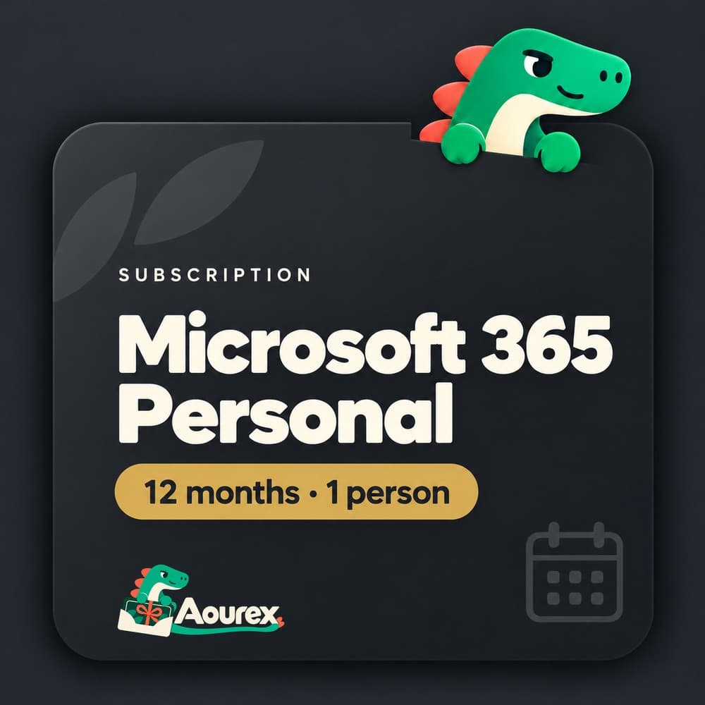 Microsoft 365 Personal – 12 months · 1 person – Aourex